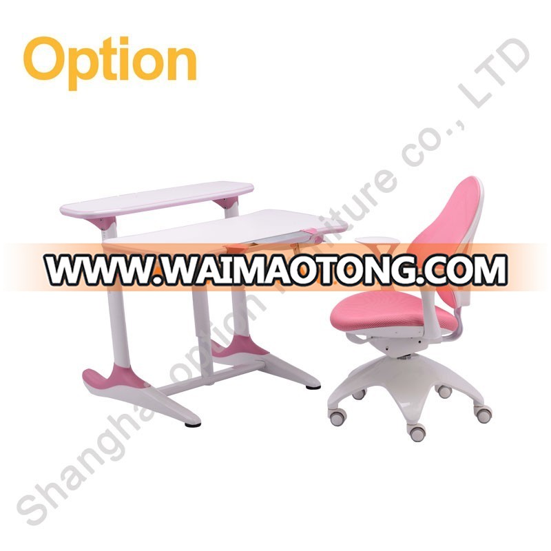 Best sell kids cartoon study table and children chair price in office